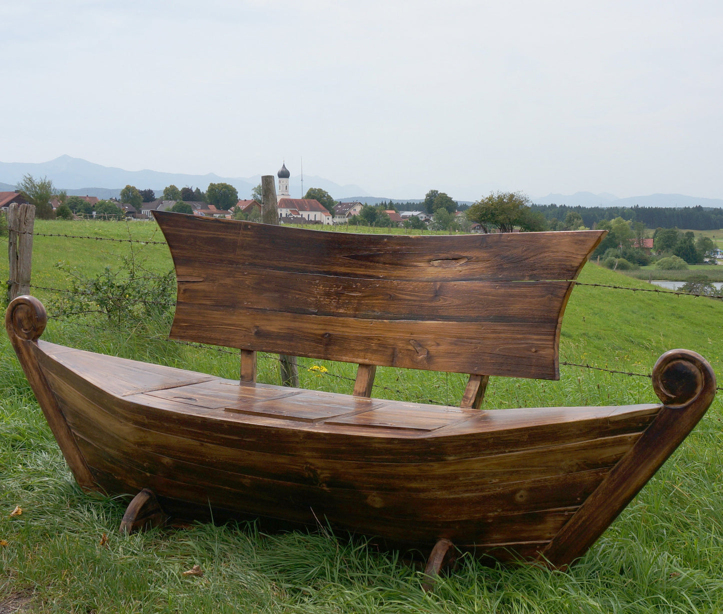 Bootsbank >Sailor< Gartenbank Boot Teakholz - versch. Größen & Farben