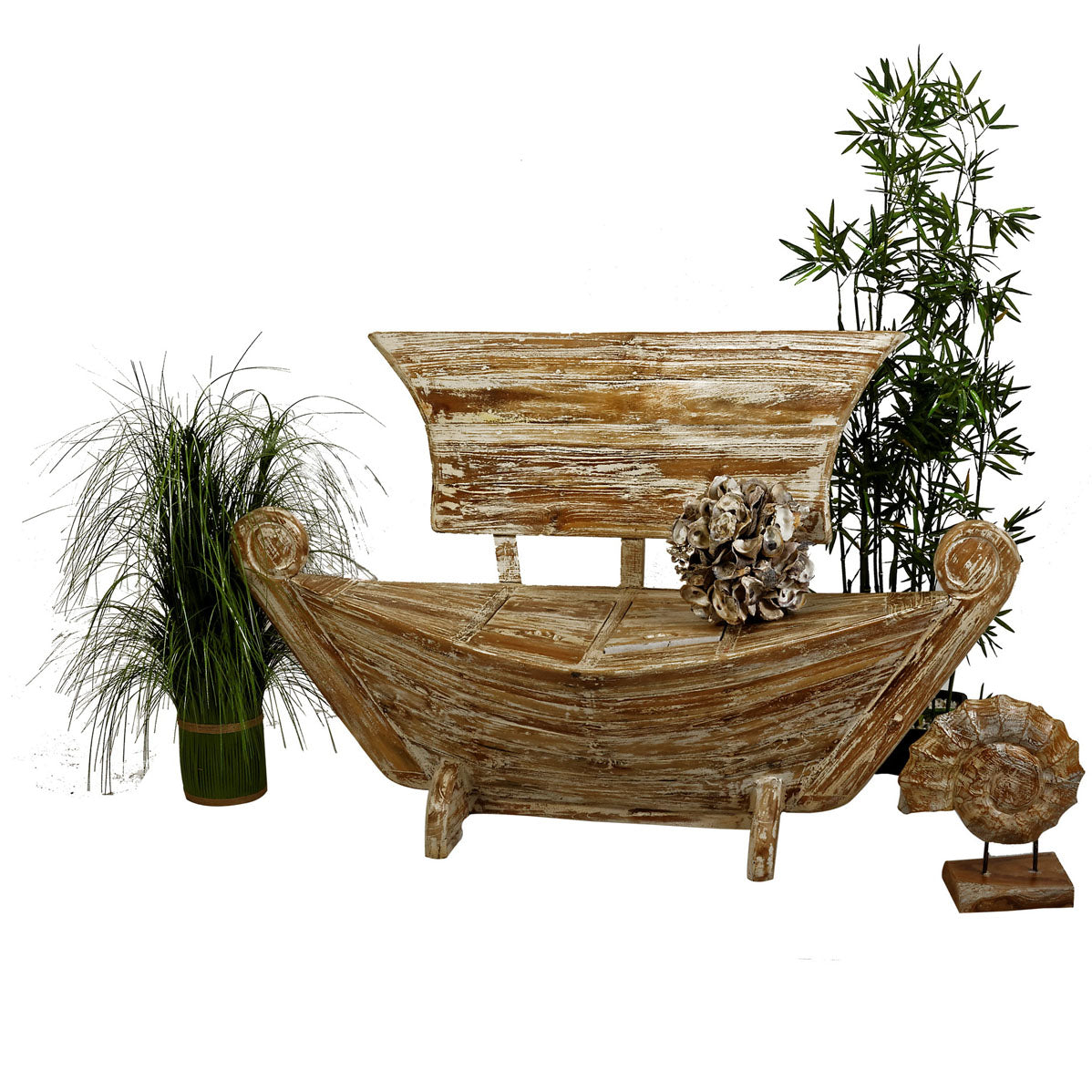Bootsbank >Sailor< Gartenbank Boot Teakholz - versch. Größen & Farben