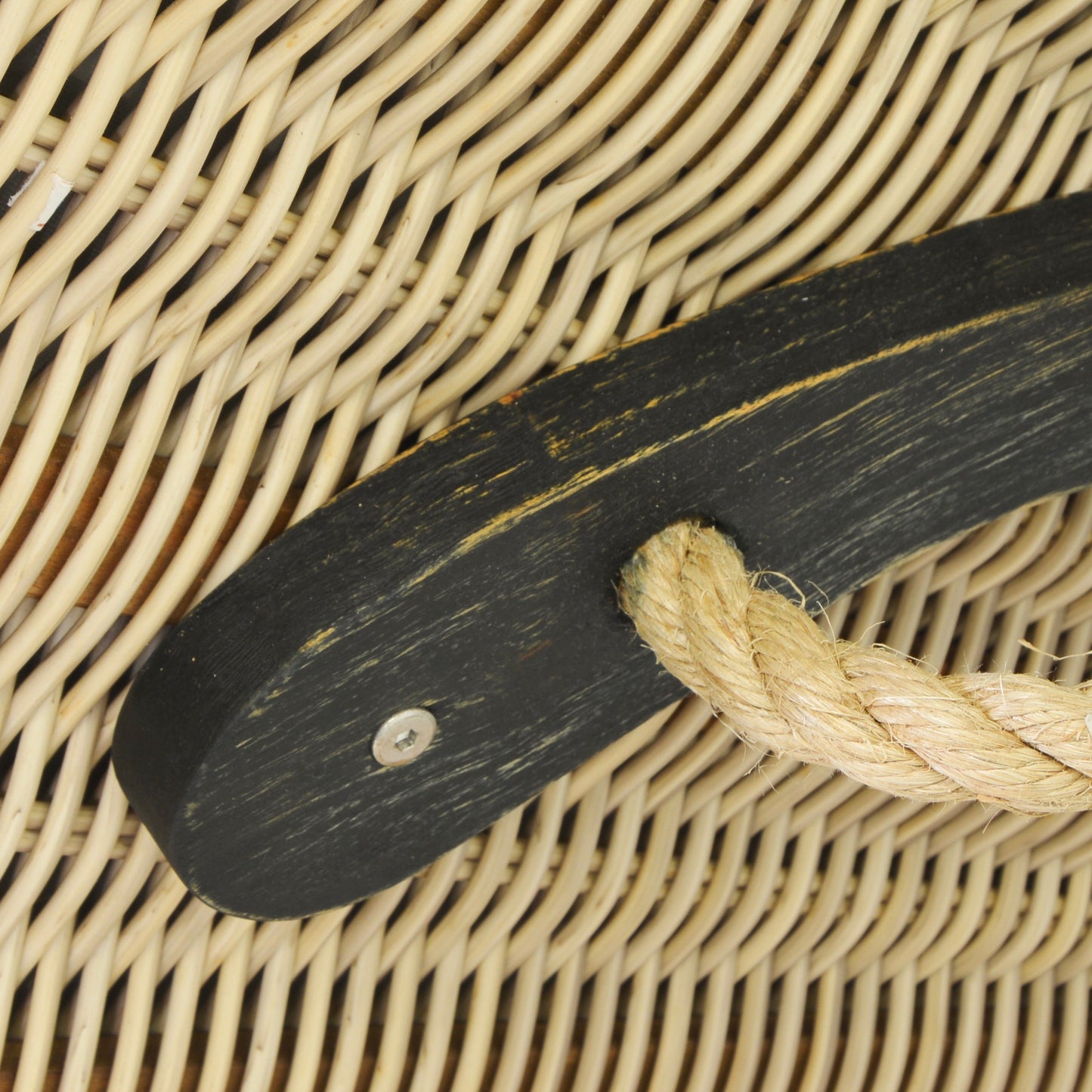 Premium Strandkorb >Black Pearl< mit Bullaugen 140cm