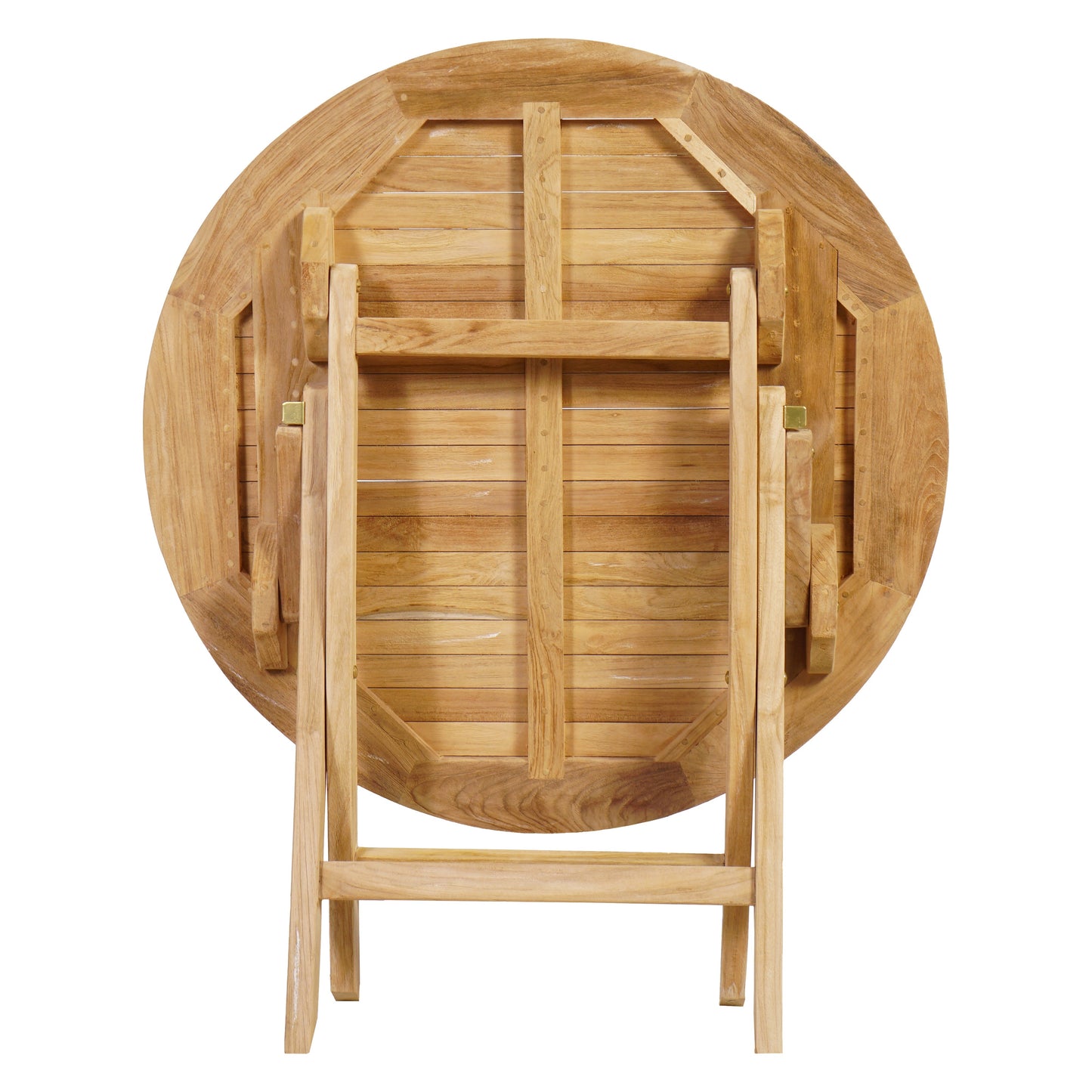 Gartentisch >Karimata< Premium Teak klappbar 90cm rund