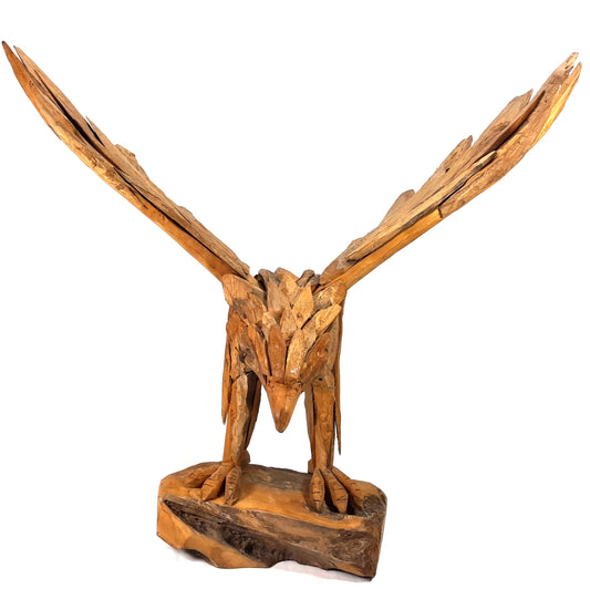 Adler aus Teakholz Unikat Handarbeit klein