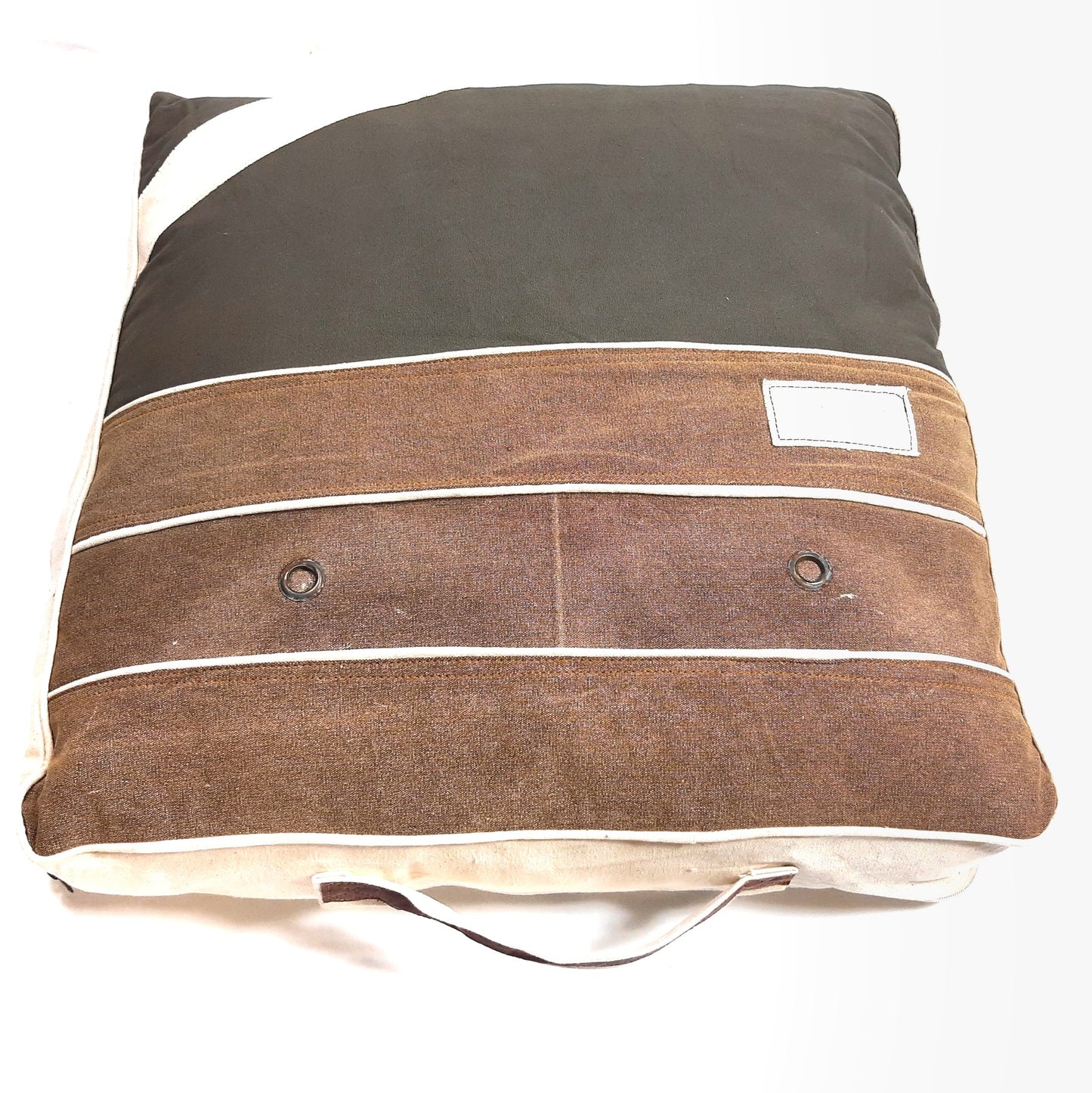 Sitzkissen Canvas Patchwork Kissen mit Griff - 50 x 50cm