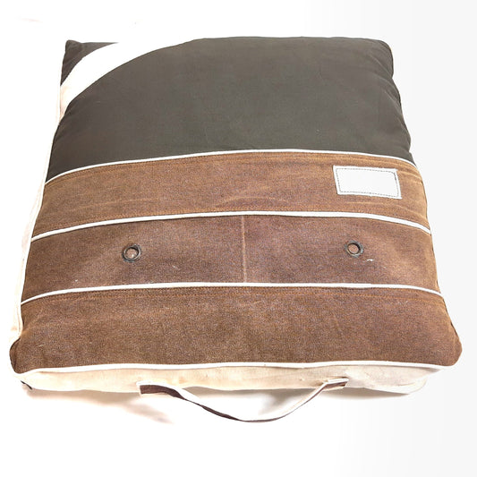 Sitzkissen Canvas Patchwork Kissen mit Griff - 50 x 50cm