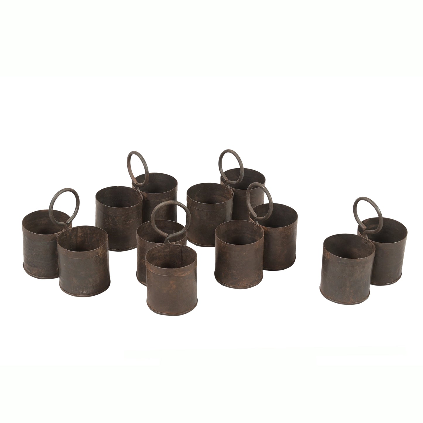 Vintage Tops 2er Metalltopf Upcycling