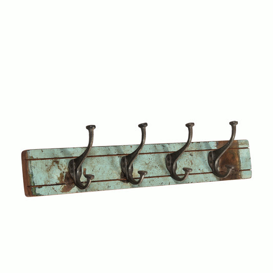 Garderobe >Stripe< aus Altholz - 4 Haken