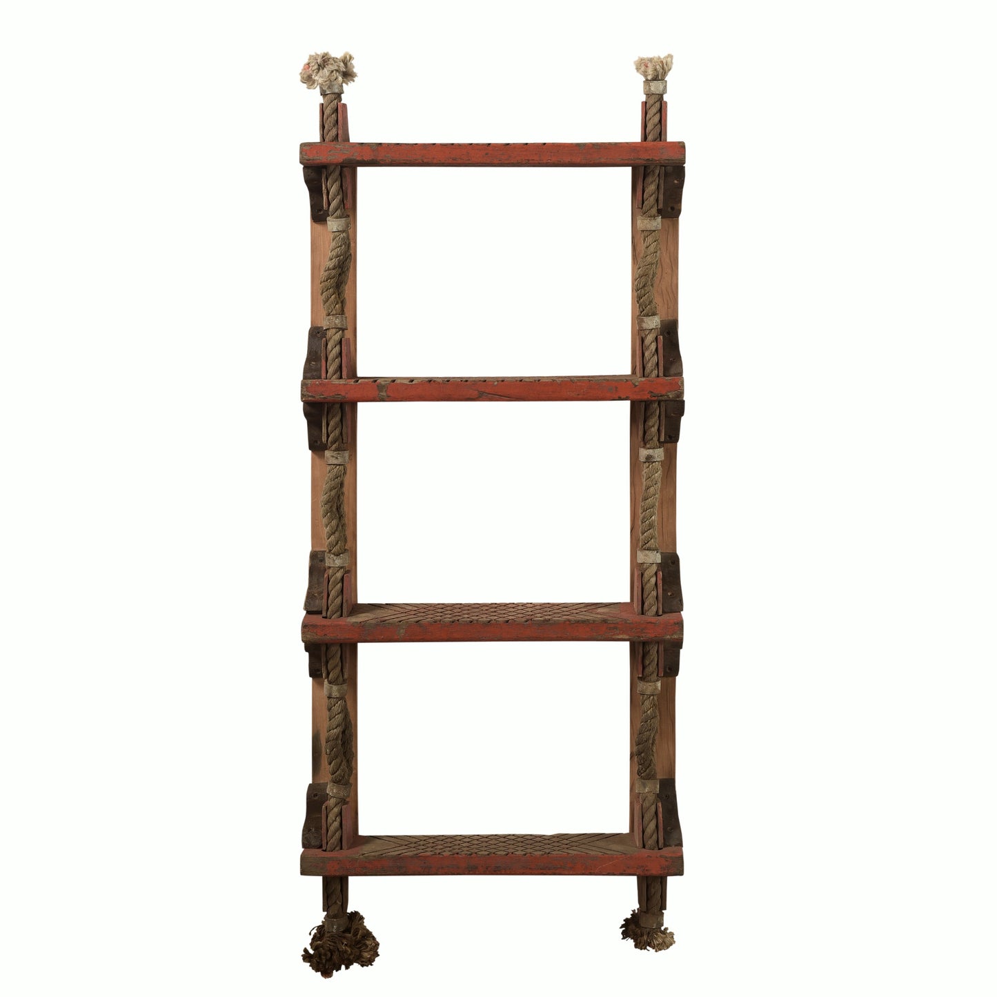 Leiter Regal original Schiffsleiter Lotsenleiter mit Seil - 4 Regalböden