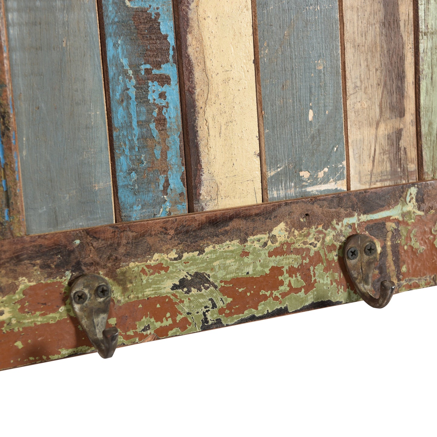 Garderobe >Stripe< aus Altholz mit 5 Haken