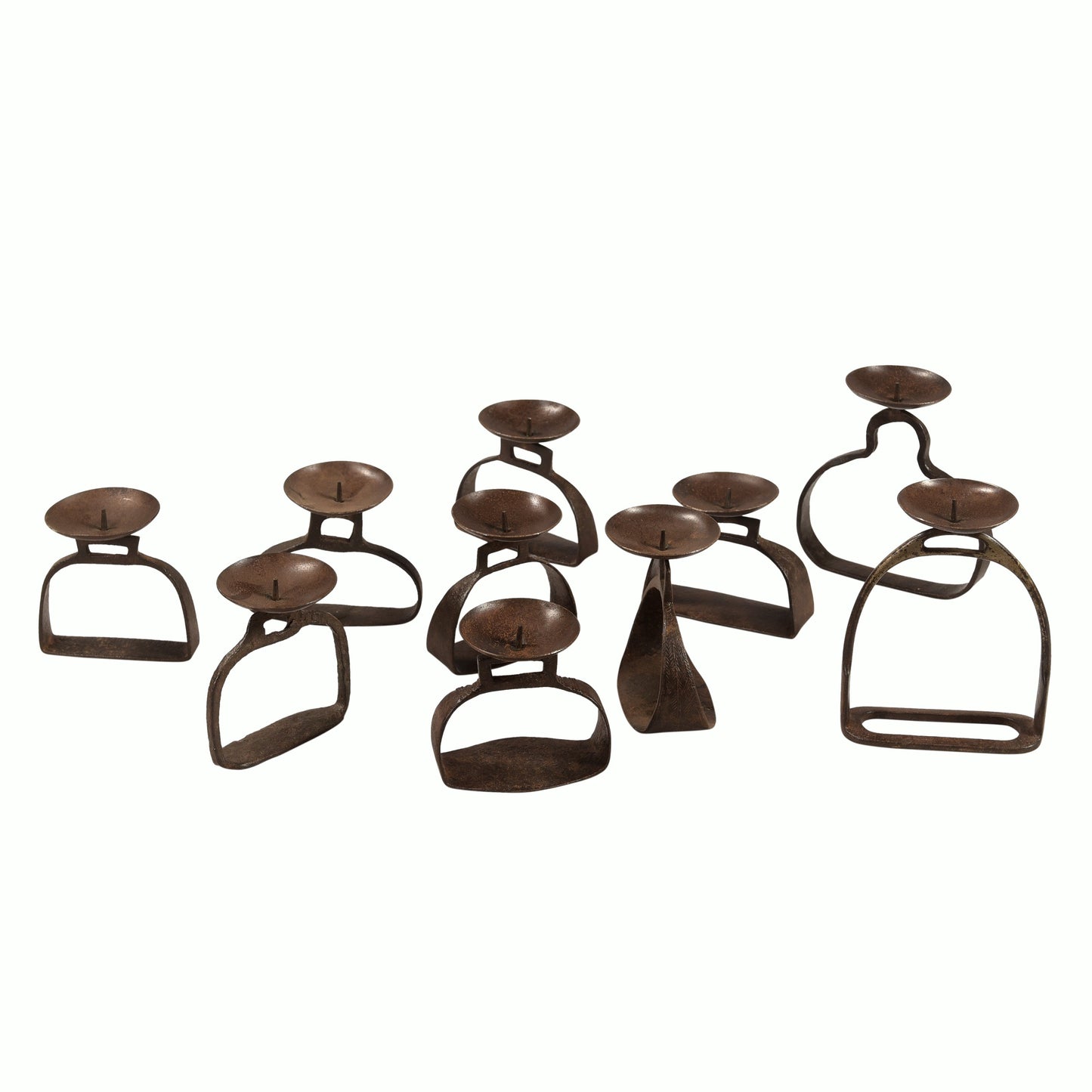 Kerzenständer Steigbügel aus Metall