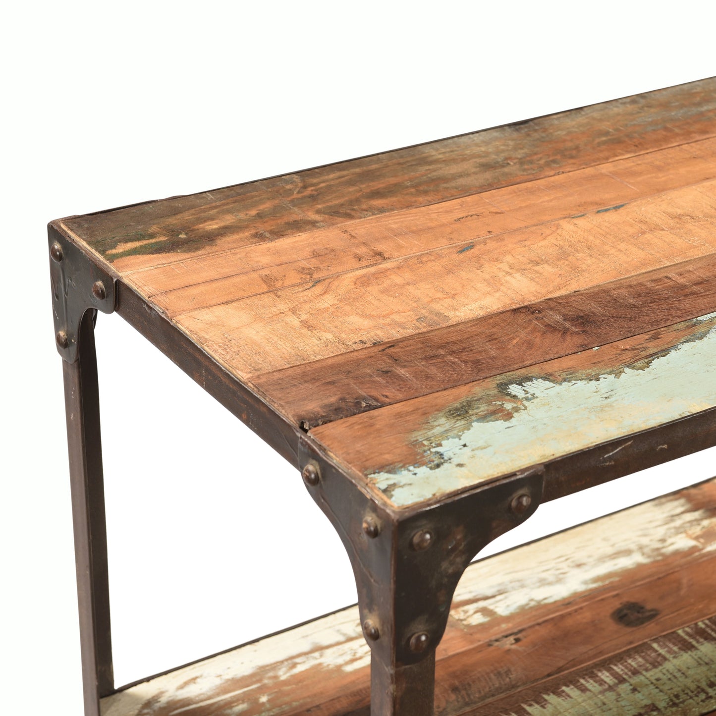 Regal >Storage< aus Altholz und Metall - 3 Regalböden