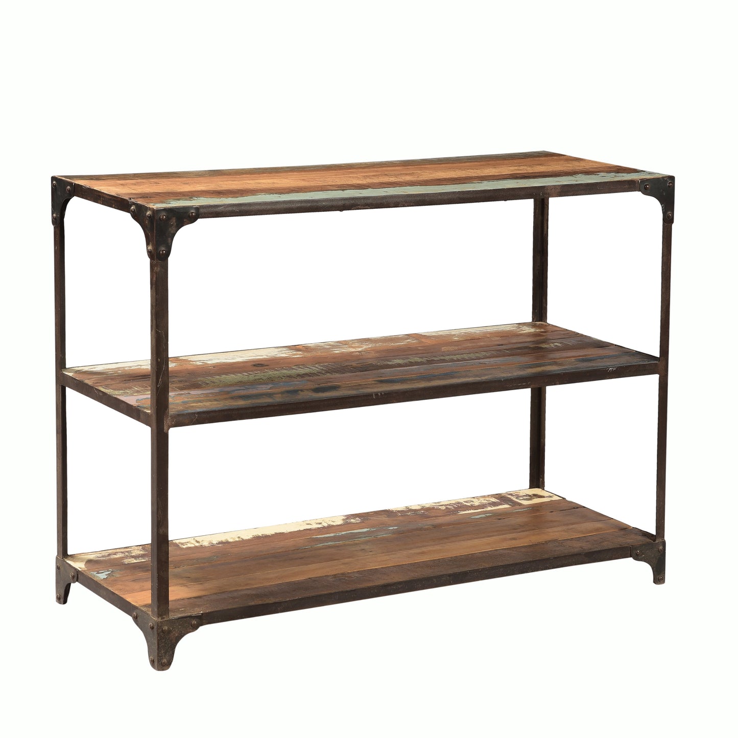 Regal >Storage< aus Altholz und Metall - 3 Regalböden