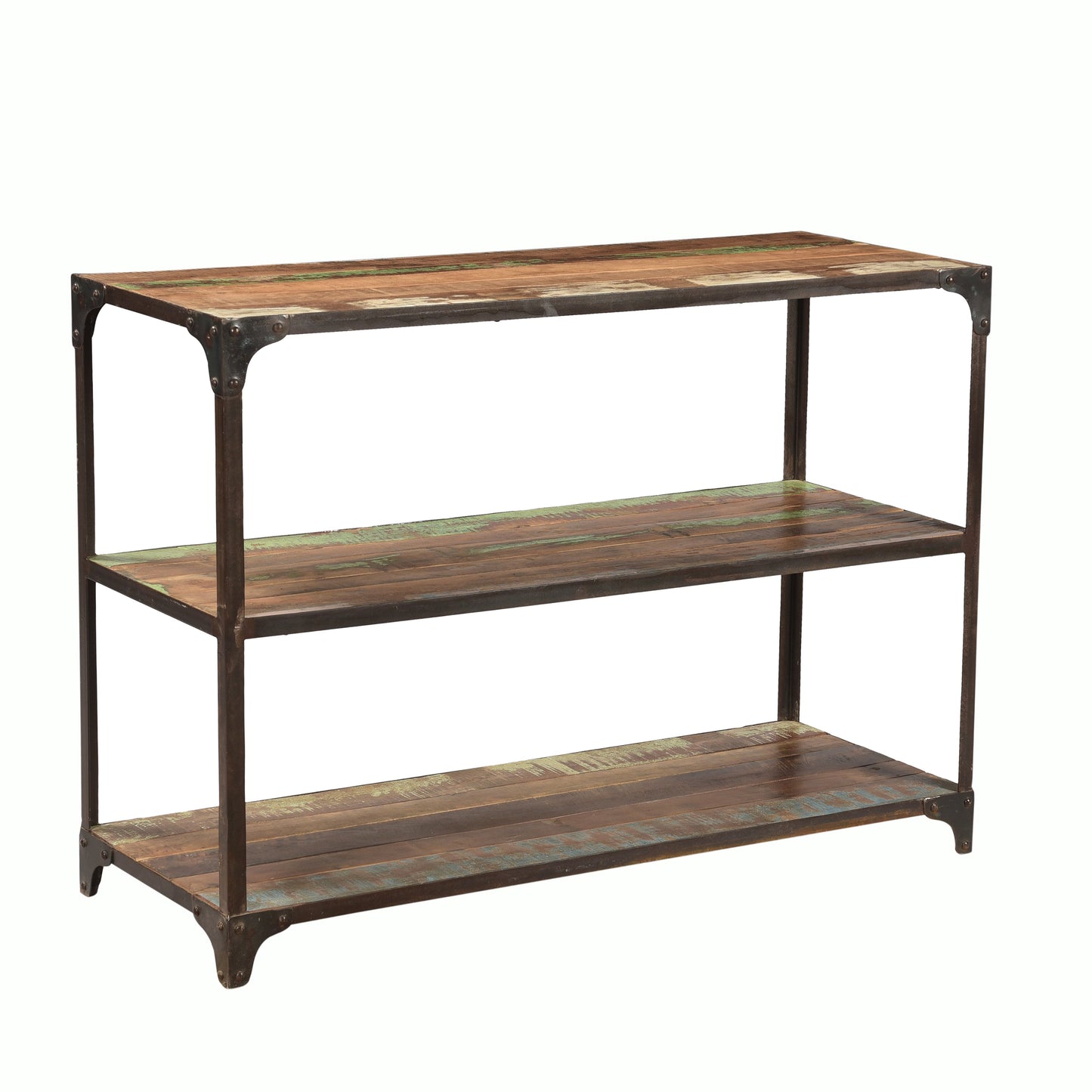 Regal >Storage< aus Altholz und Metall - 3 Regalböden