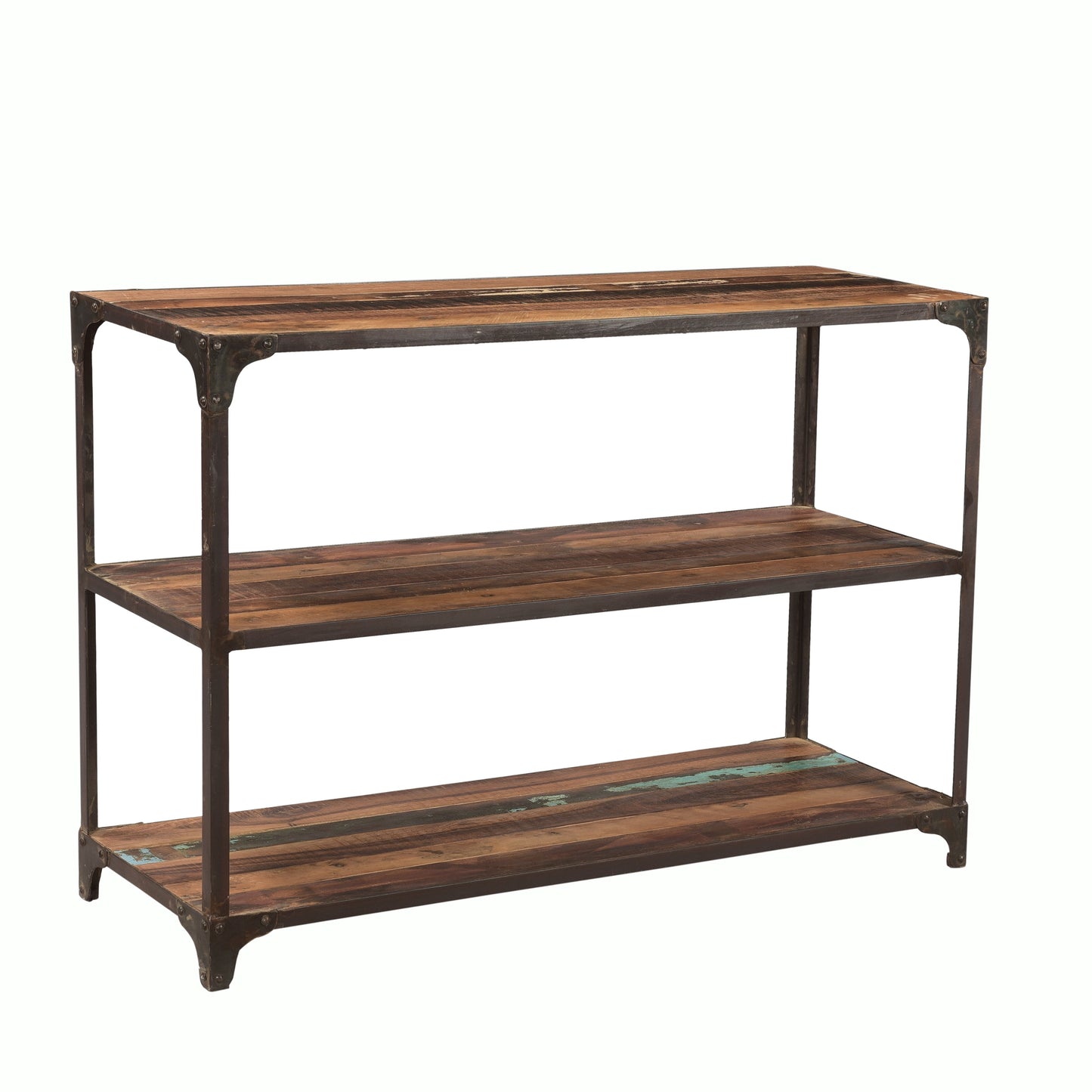 Regal >Storage< aus Altholz und Metall - 3 Regalböden