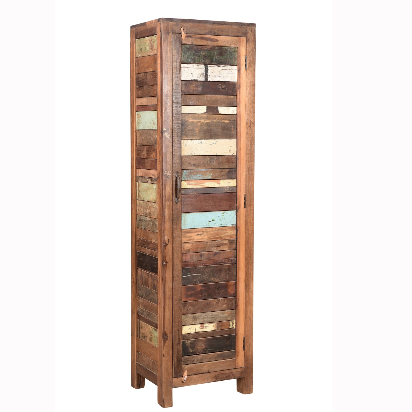 Highboard >Stripe< aus Altholz mit Tür