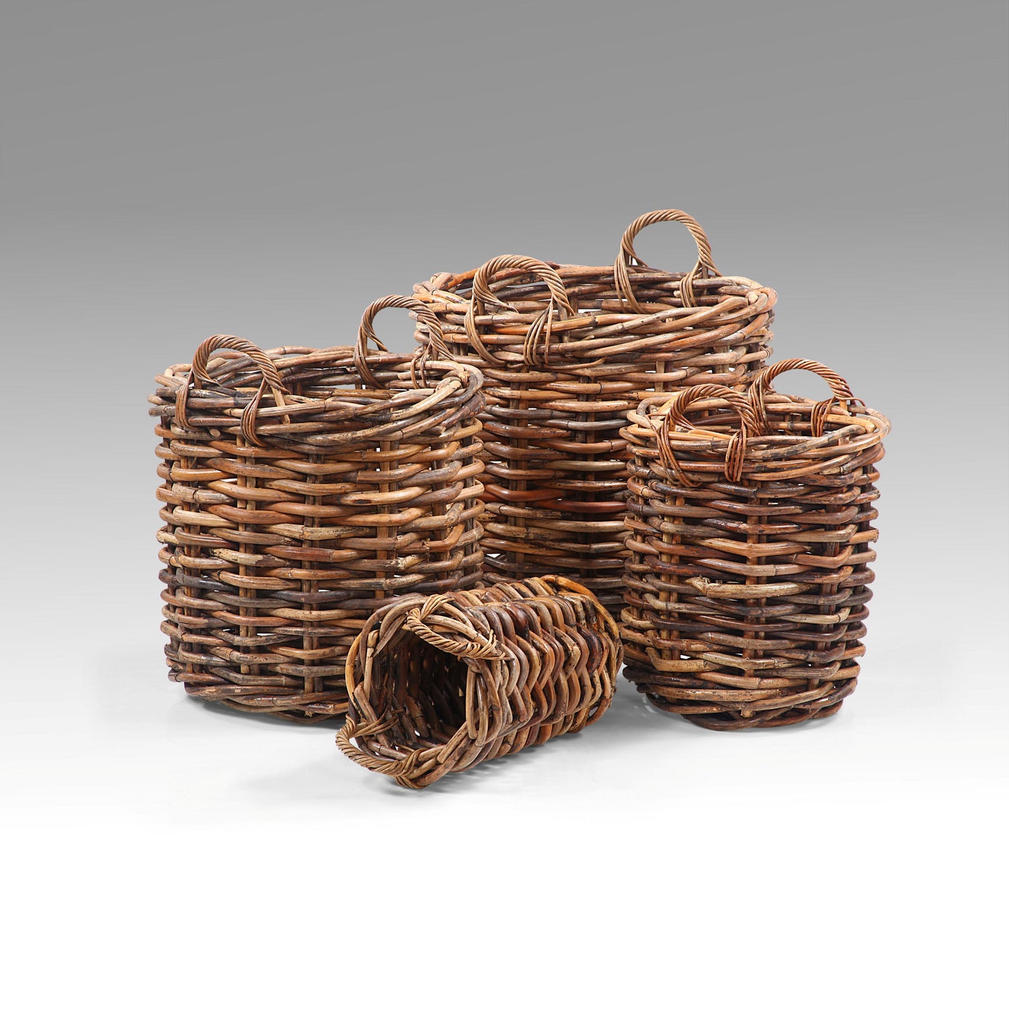 Korb >Botanica< Pflanzkorb aus dickem Rattan rund - 4 Größen