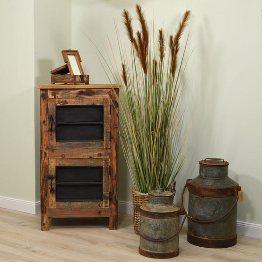 Kommode >Bakery< aus Altholz und Metall - 2 Türen