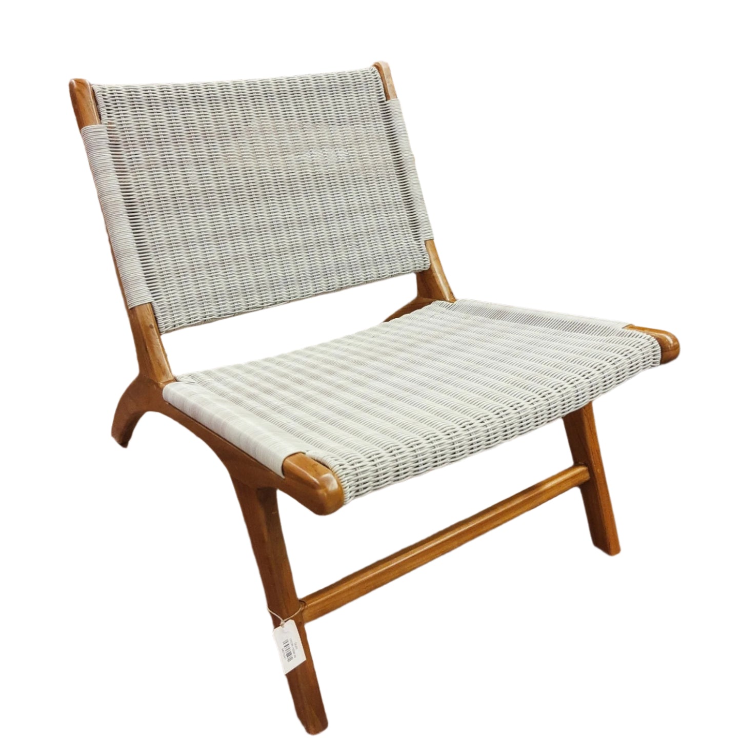 Stuhl >Paris< Lounge Sessel aus Teakholz & Geflecht
