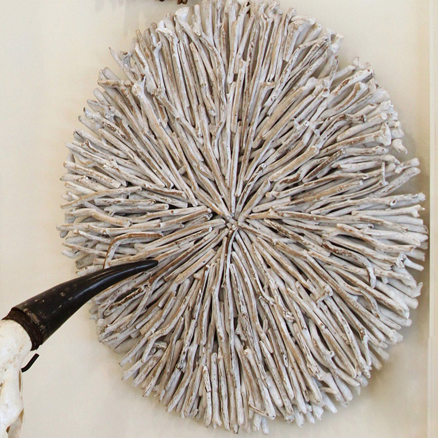 Wandbild >Drift< aus Treibholz 70 cm rund - versch. Farben