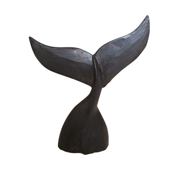 Walflosse aus Holz maritime Flosse Wal - Farbe Schwarz