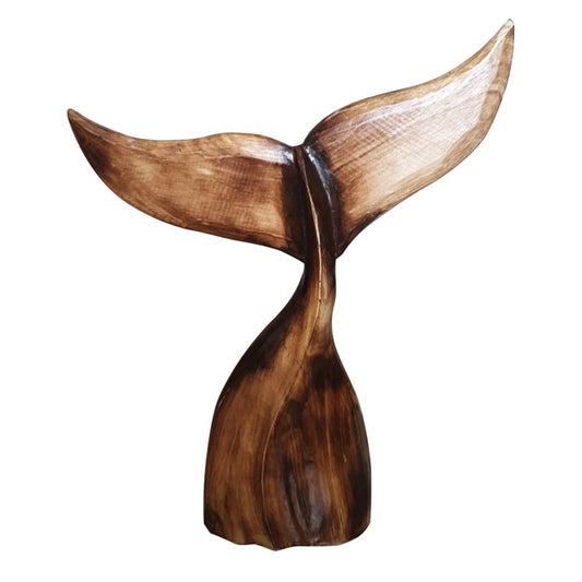 Walflosse aus Holz maritime Flosse Wal - Farbe Natur