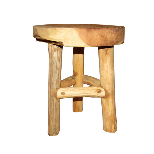 Hocker aus Teakholz Beistelltisch Dreibein - versch. Größen