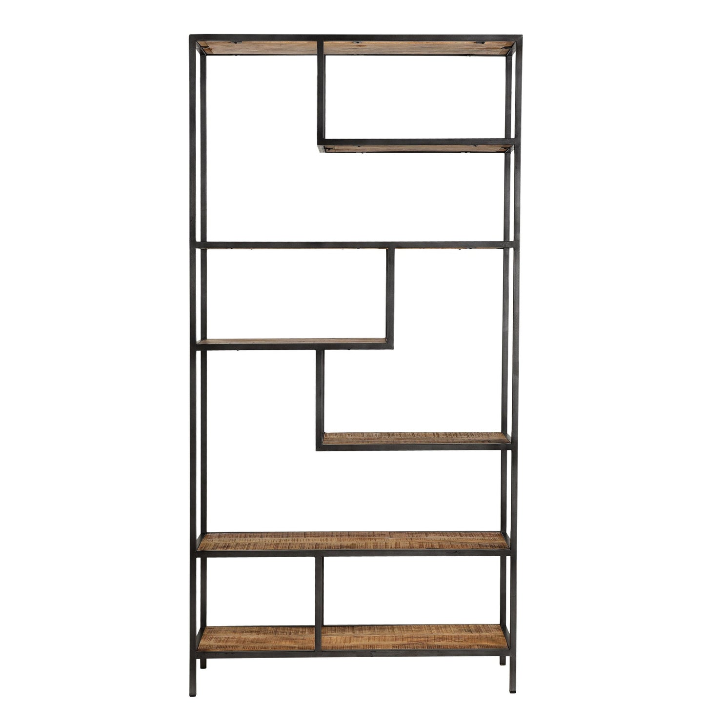 Buchregal Detroit aus Metall und Mangoholz