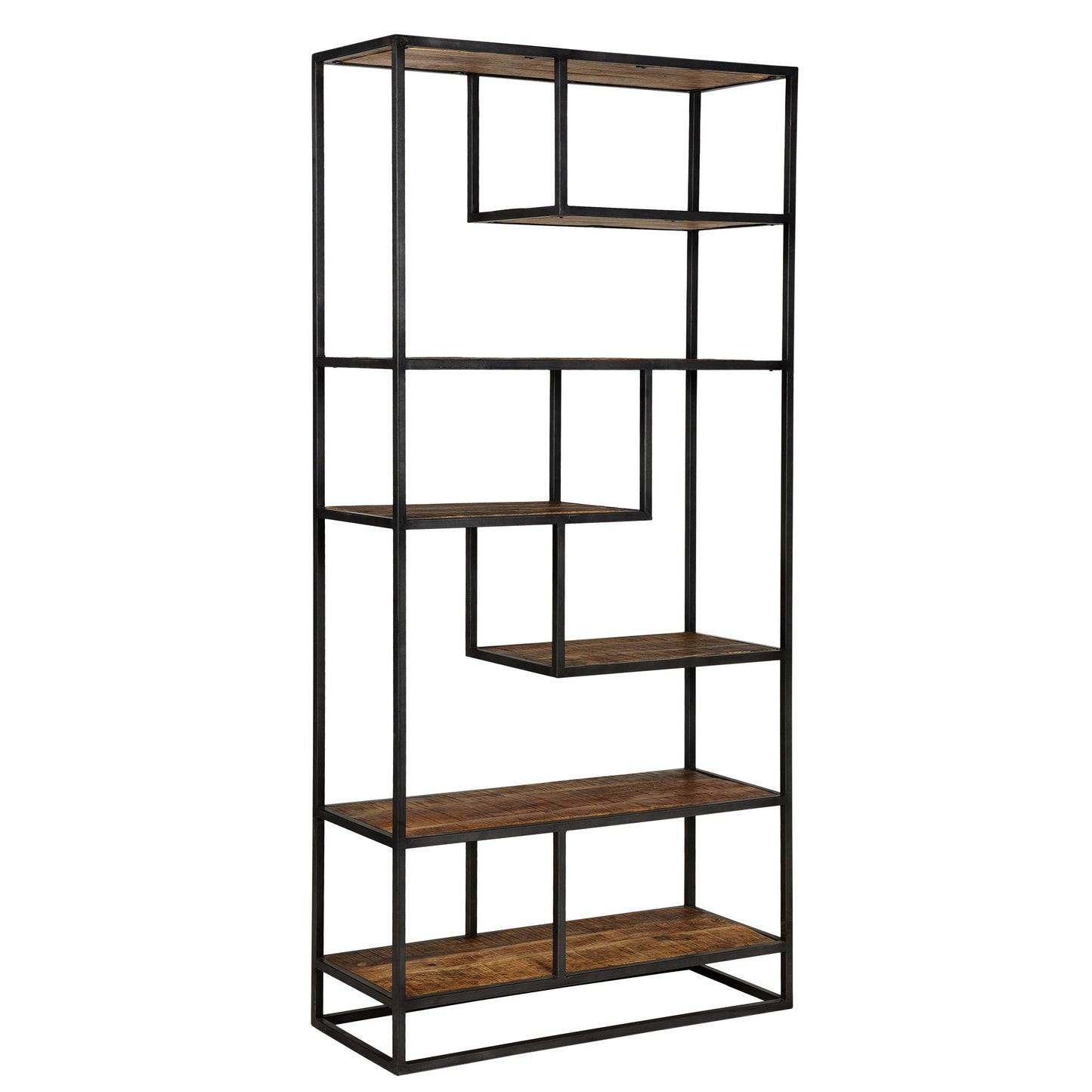 Buchregal Detroit aus Metall und Mangoholz