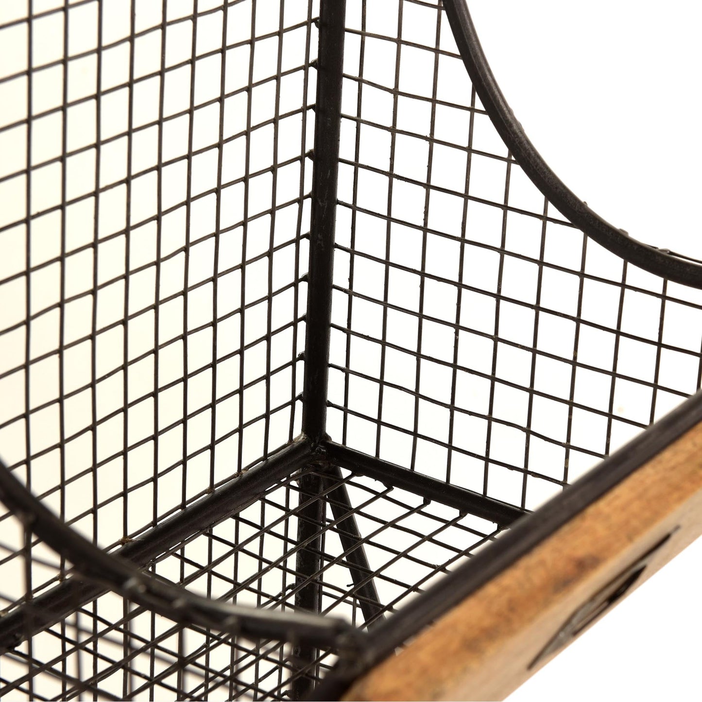 Hängekorb aus Metall mit Wandhalterung Korb - 4 Fächer