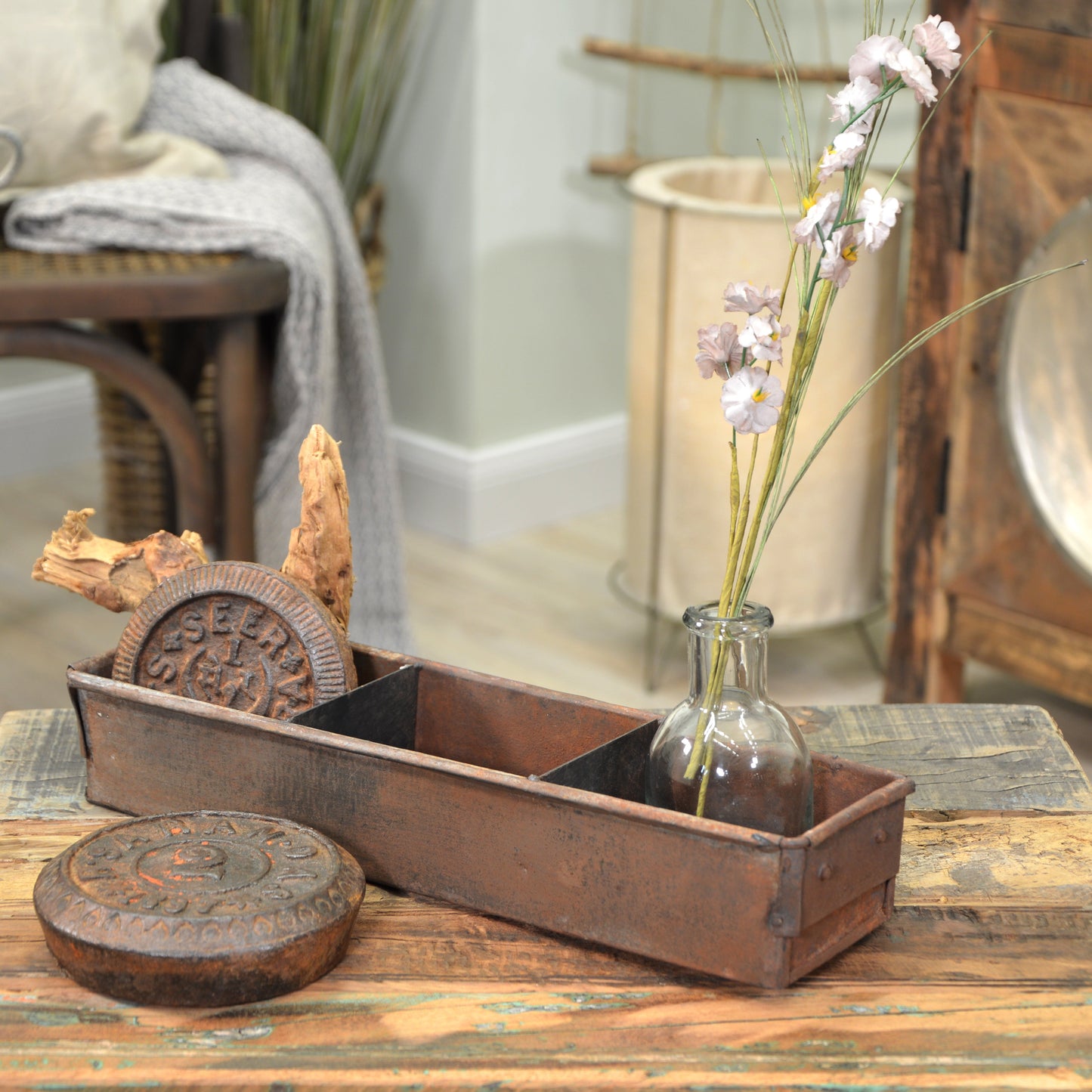 Vintage Eisengewicht Gusseisen aus Indien als Untersetzer - Unikate