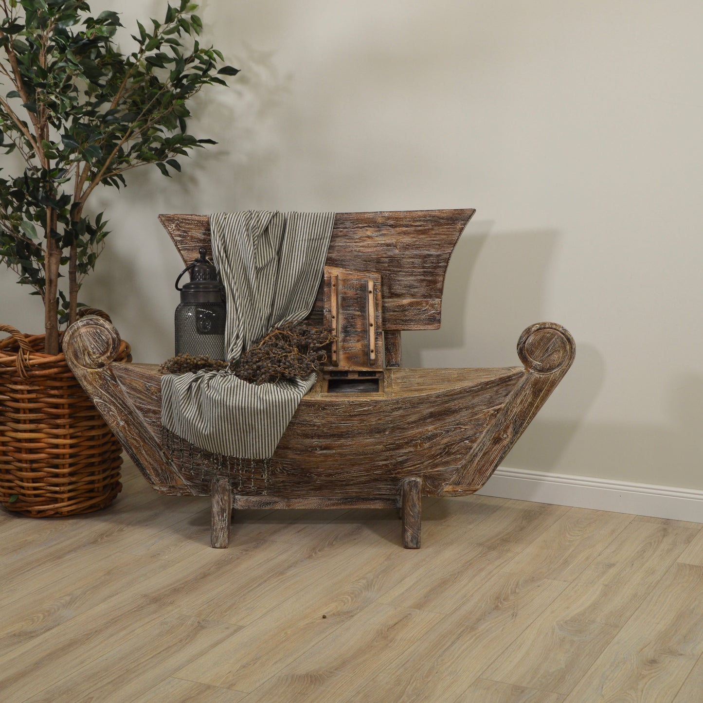 Bootsbank >Sailor< Gartenbank Boot Teakholz - versch. Größen & Farben