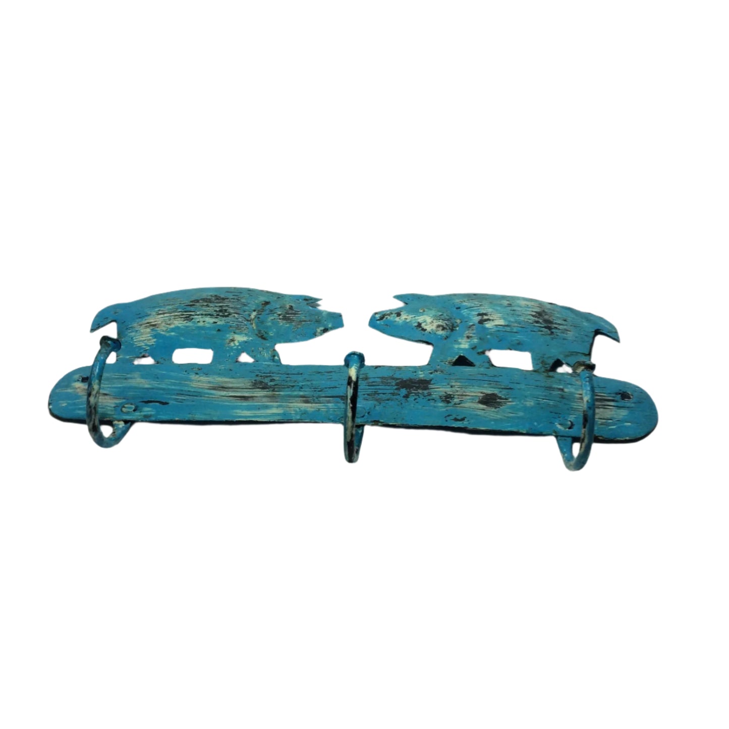 Metallgarderobe blau Schwein