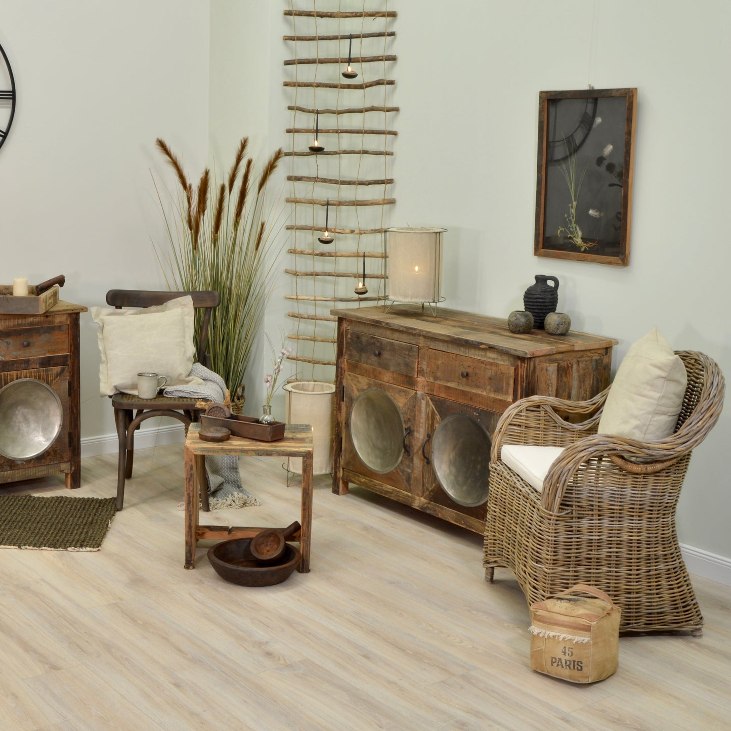 Hocker U-Form Recycle Holz