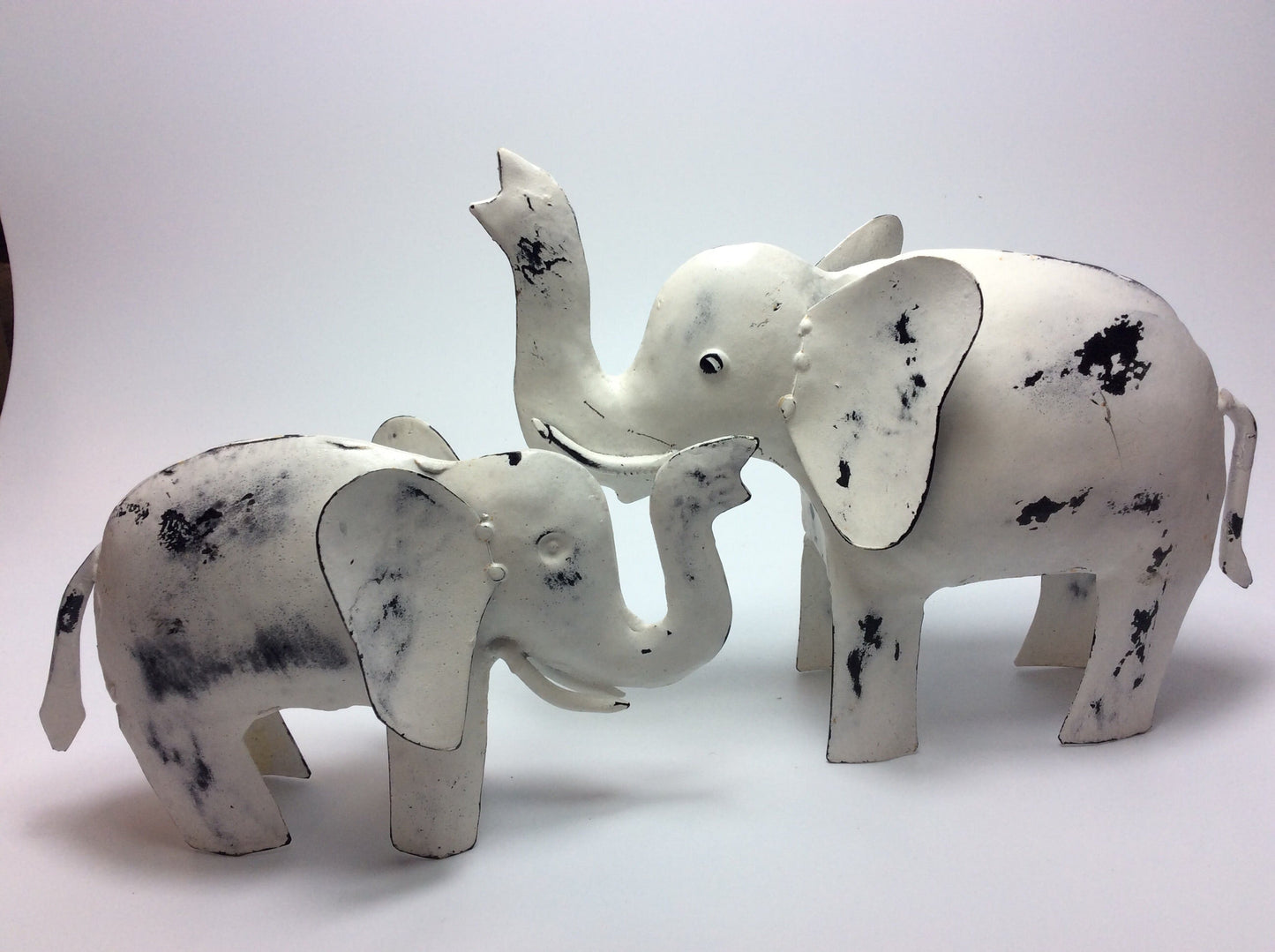 Metall Elefant klein shabby look