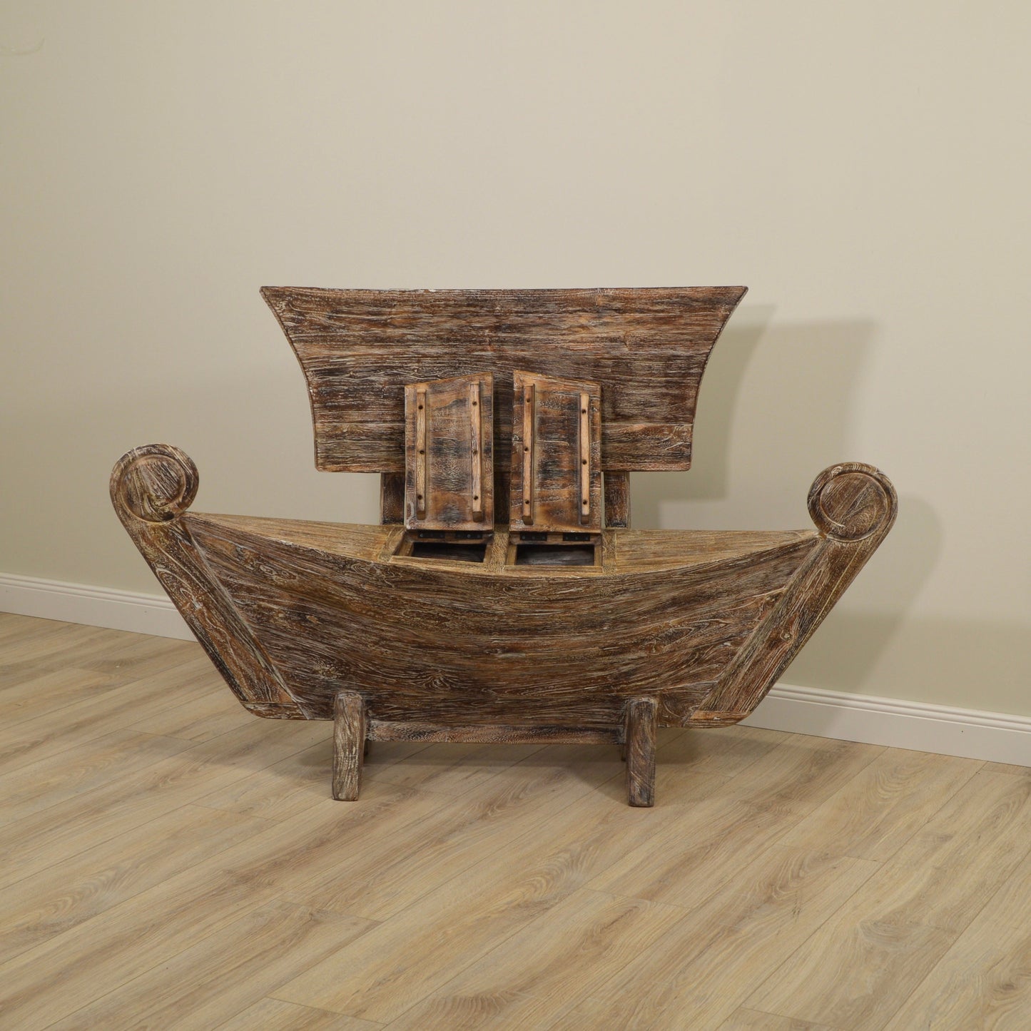 Bootsbank >Sailor< Gartenbank Boot Teakholz - versch. Größen & Farben