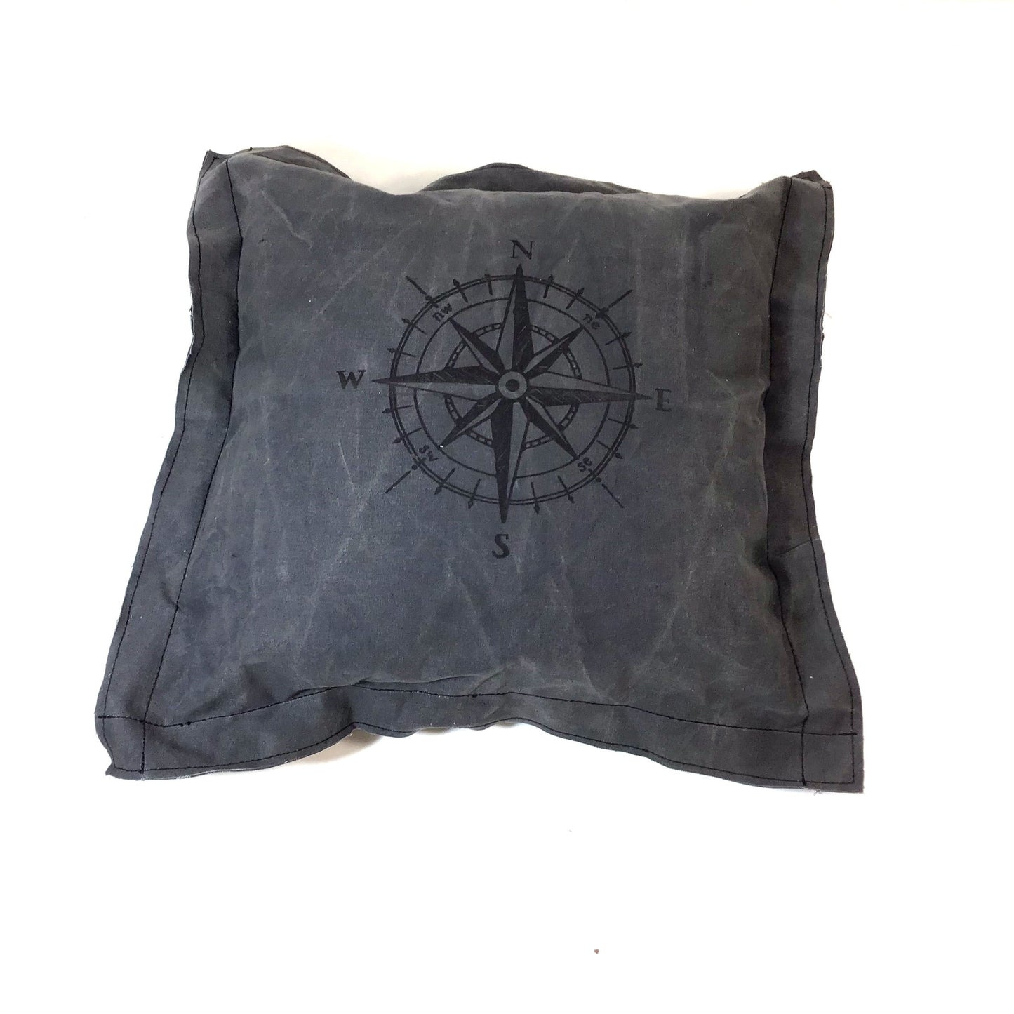 Canvas Kissen Kompass Stehsaum 50x50cm Windrose - versch. Farben