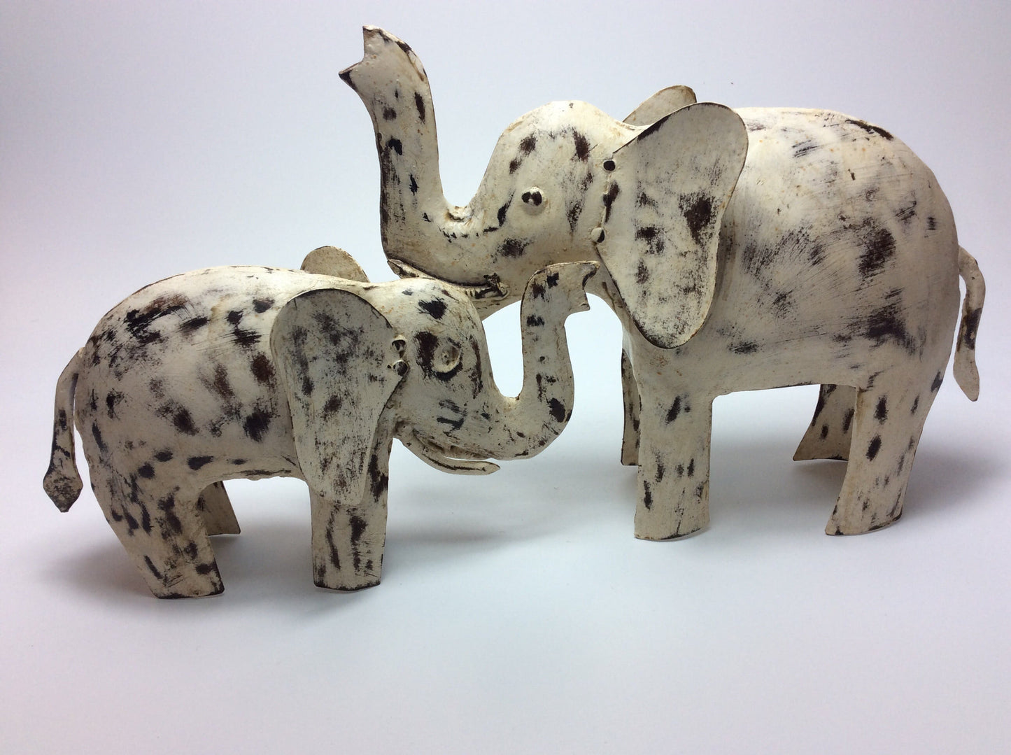 Metall Elefant klein shabby look