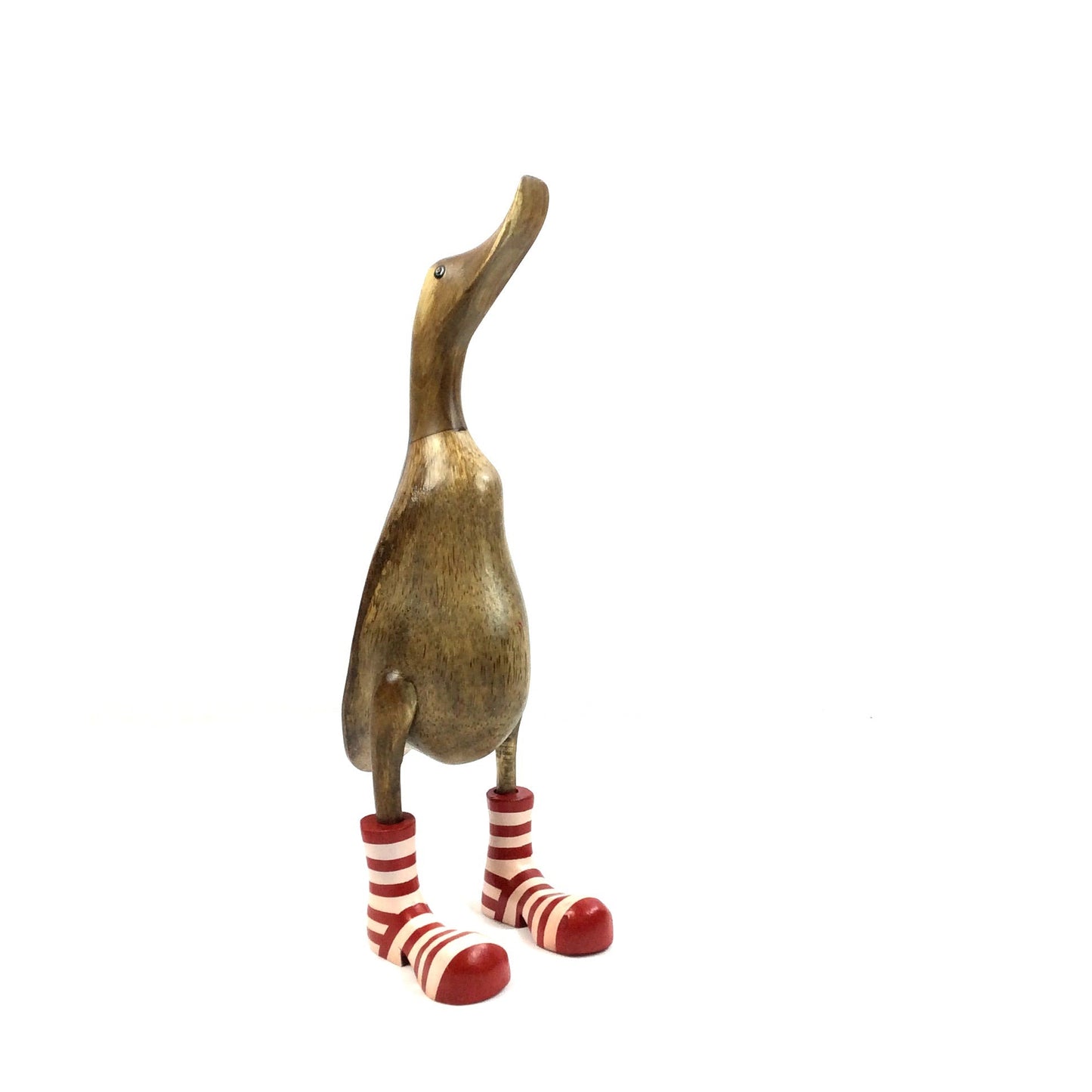 Ente mit Stiefel aus Bambuswurzel