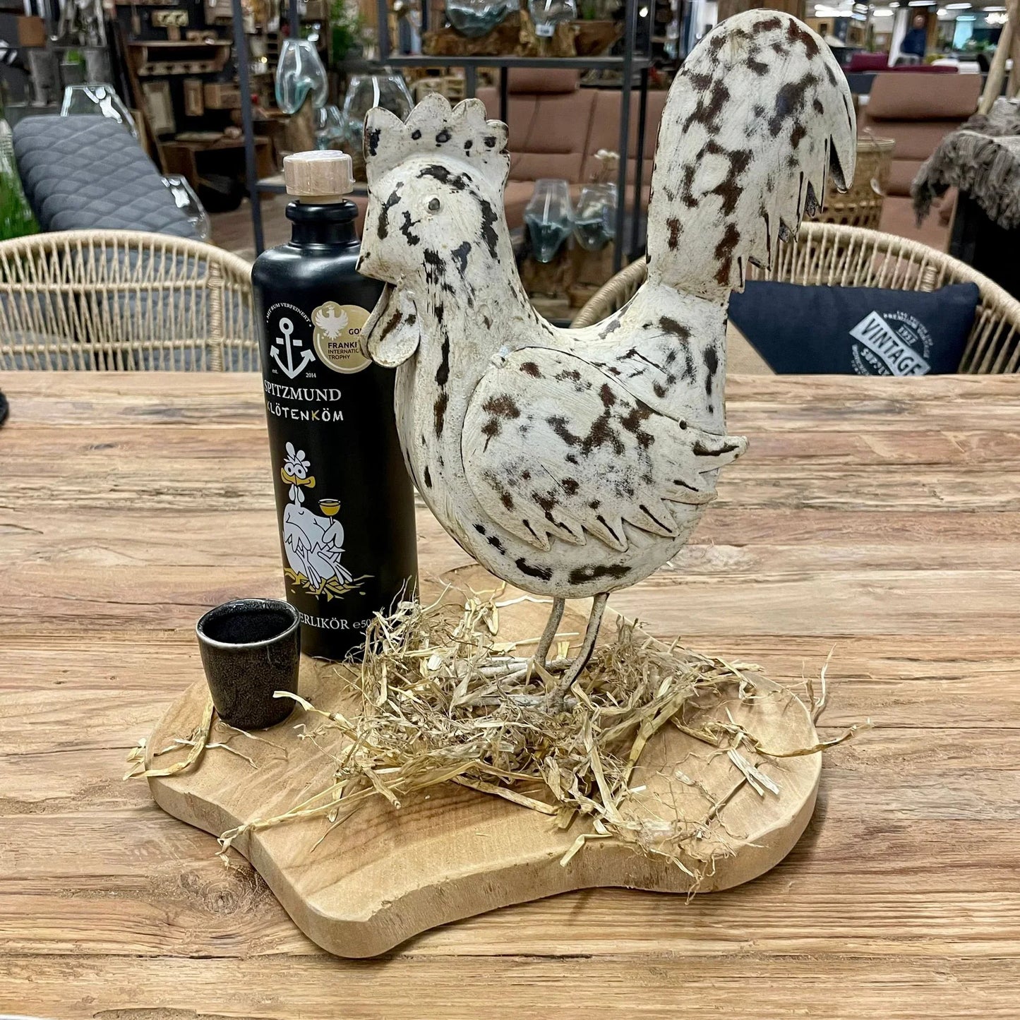 Baumscheibe Teak Holzbrett Deko Teller sägerau