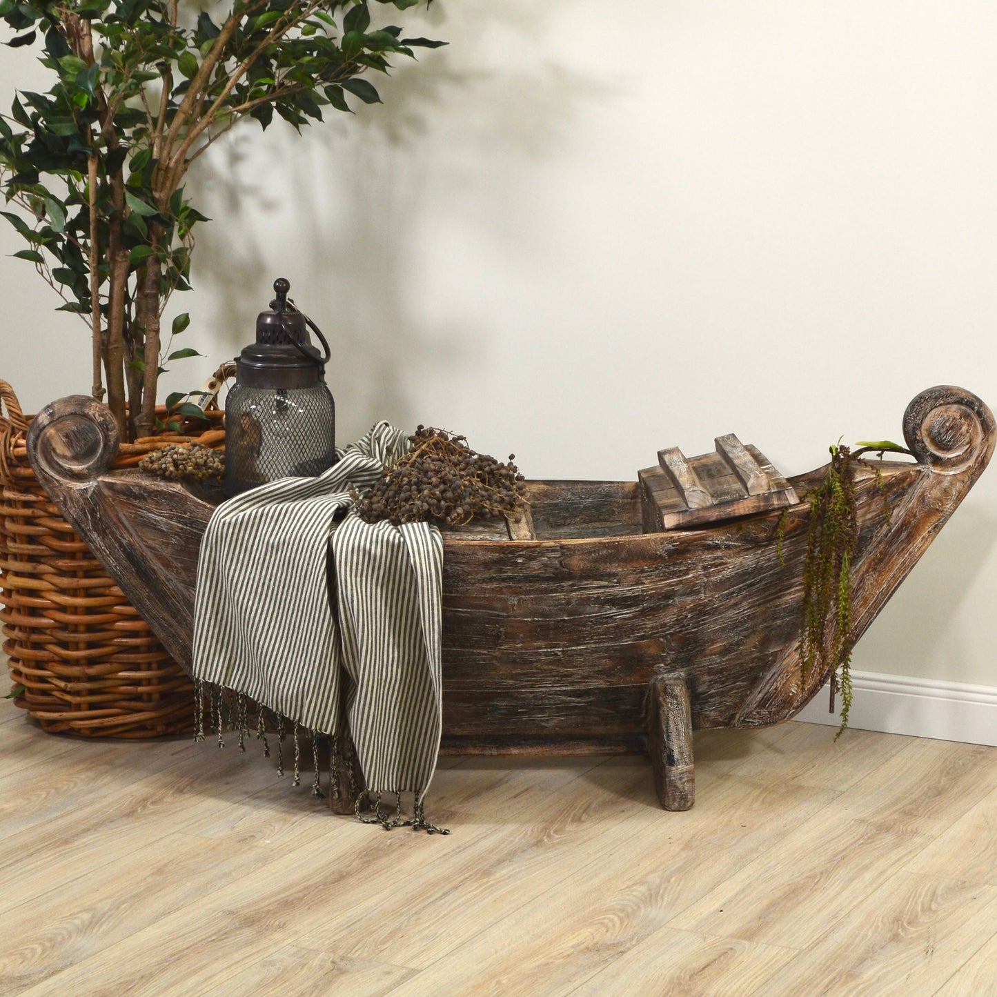 Bootsbank >Sailor< Gartenbank Boot Teakholz - versch. Größen & Farben