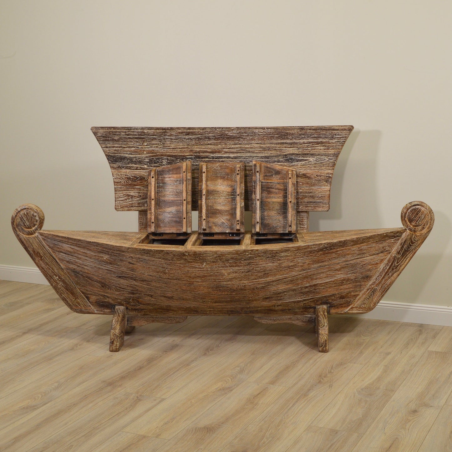 Bootsbank >Sailor< Gartenbank Boot Teakholz - versch. Größen & Farben