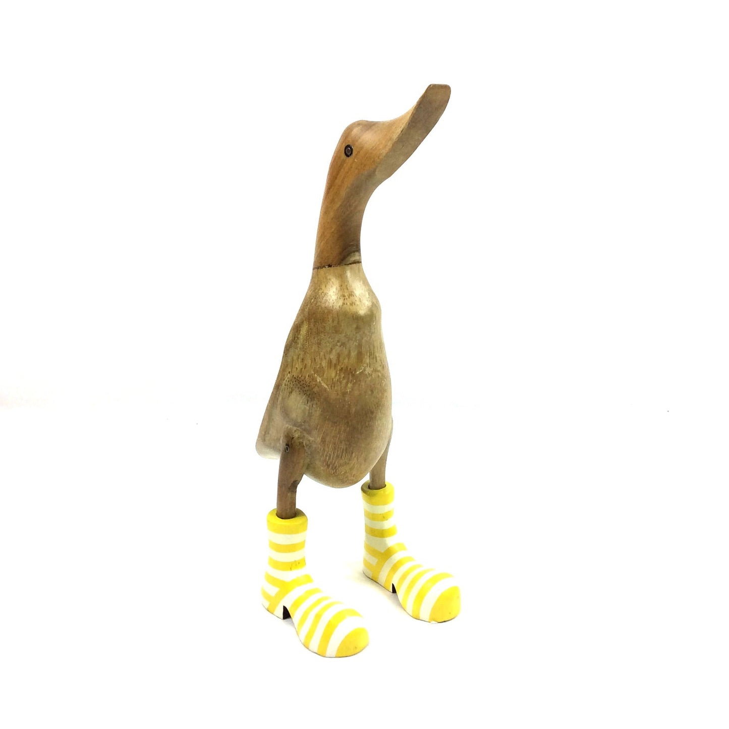 Ente mit Stiefel aus Bambuswurzel