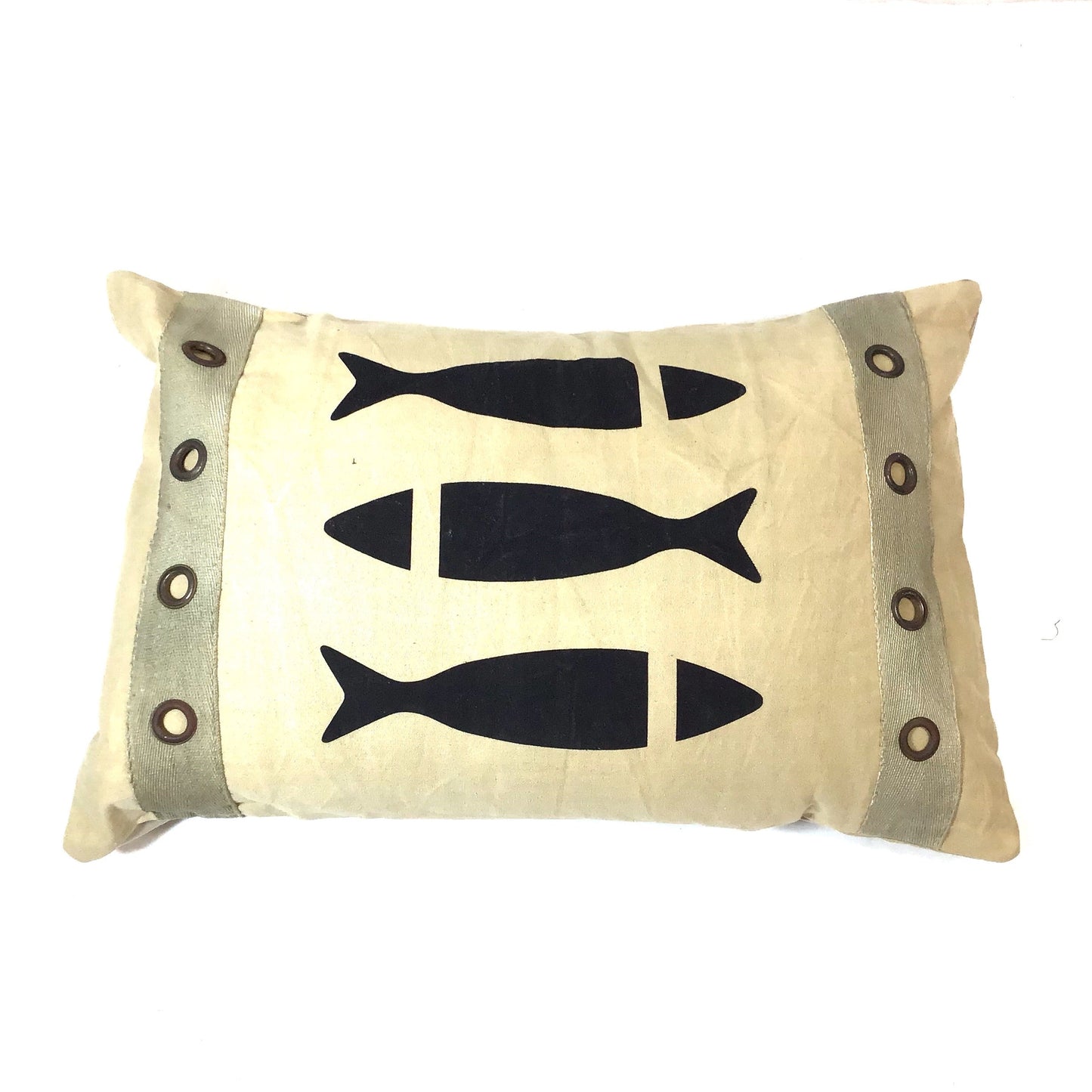 Canvas Kissen Fische mit Ösen 60x40cm - versch. Farben