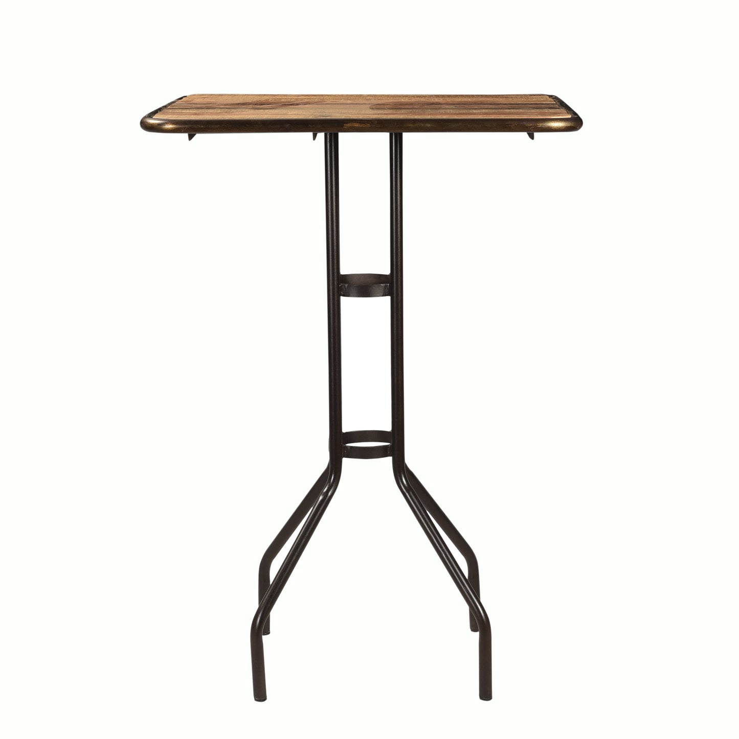 Bartisch >Paris< aus Altholz mit Metall - quadratisch 80cm