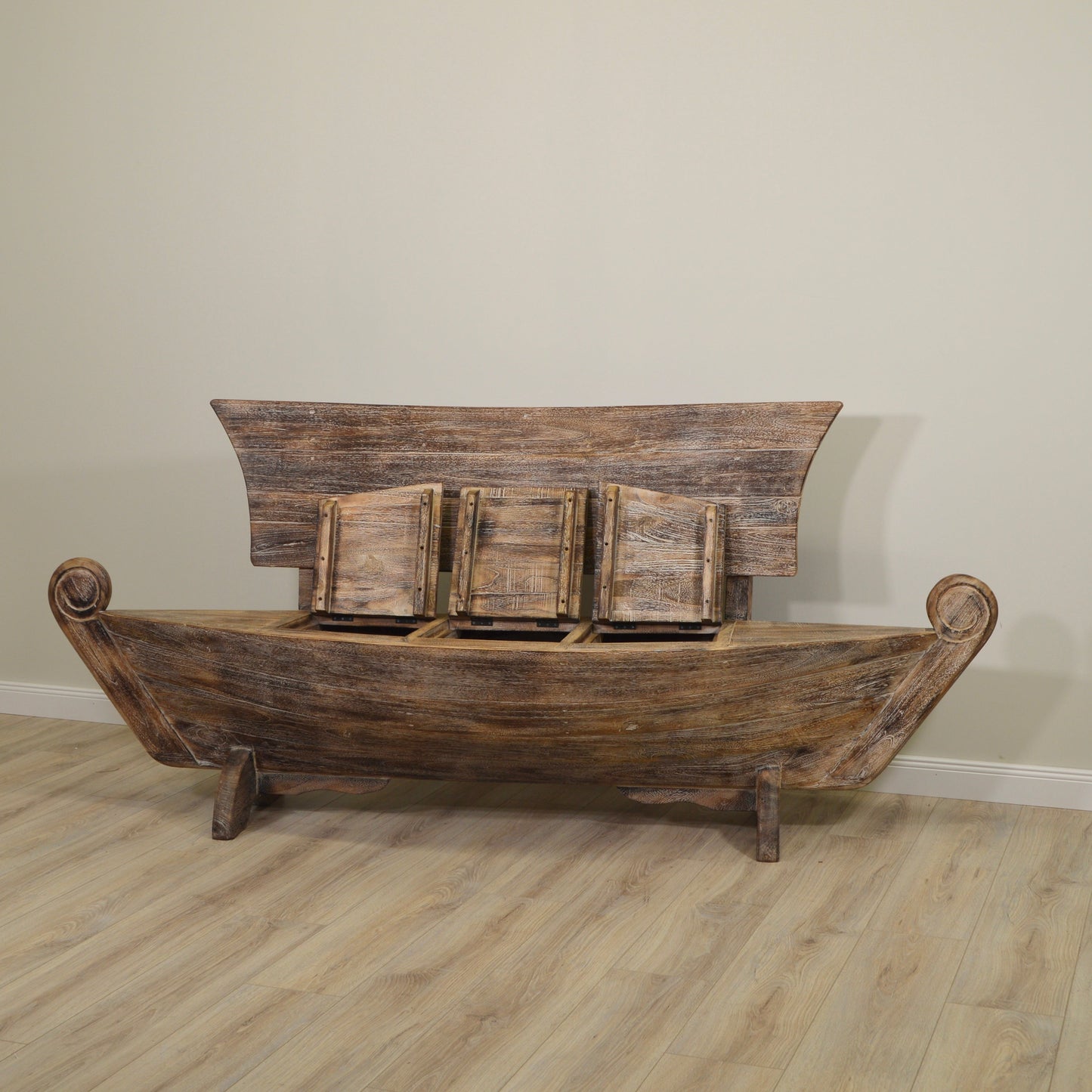 Bootsbank >Sailor< Gartenbank Boot Teakholz - versch. Größen & Farben