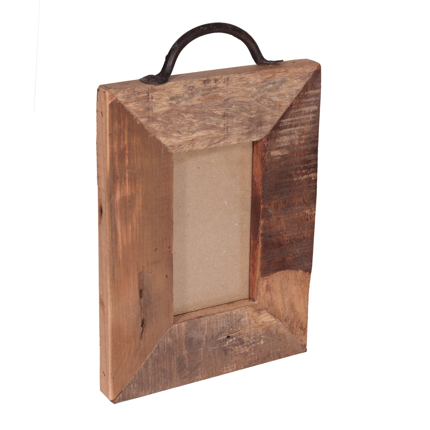 Bilderrahmen aus Altholz mit Metallgriff - 3 Größen