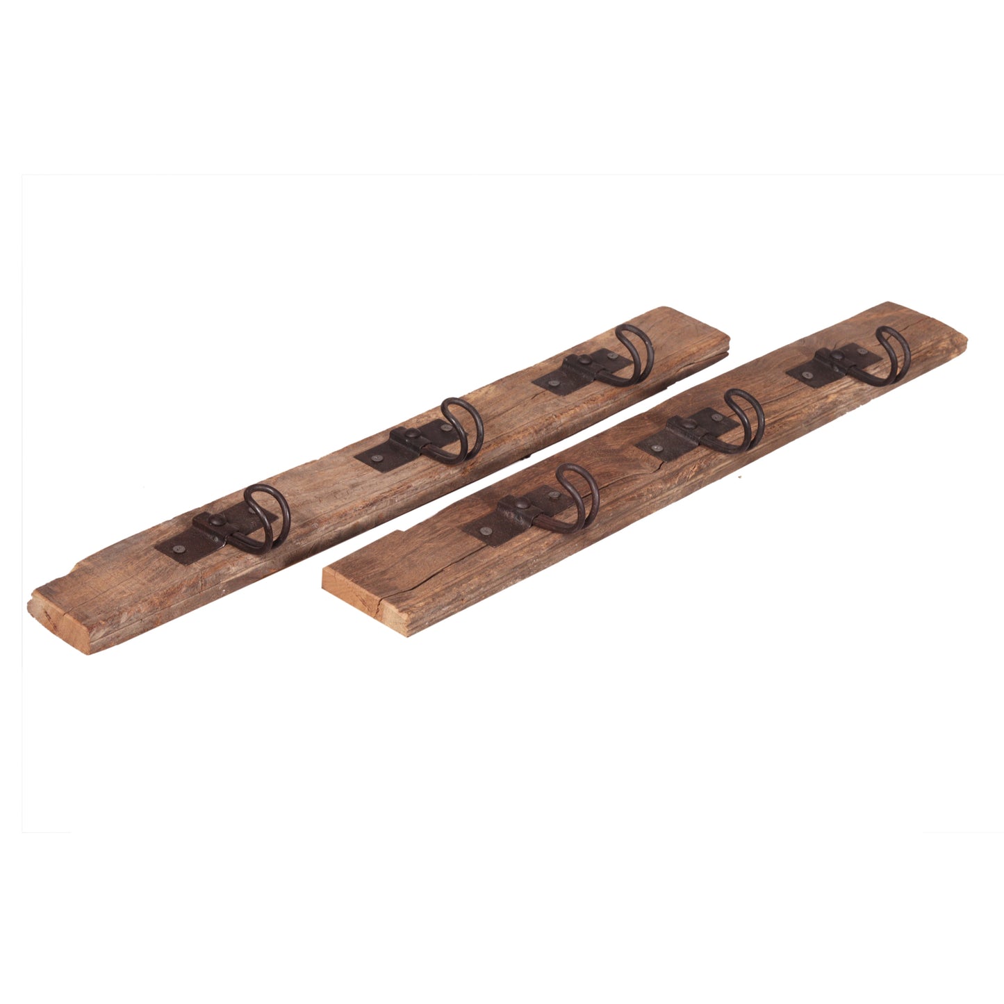 Garderobe aus Altholz Garderobenleiste mit 3 Haken