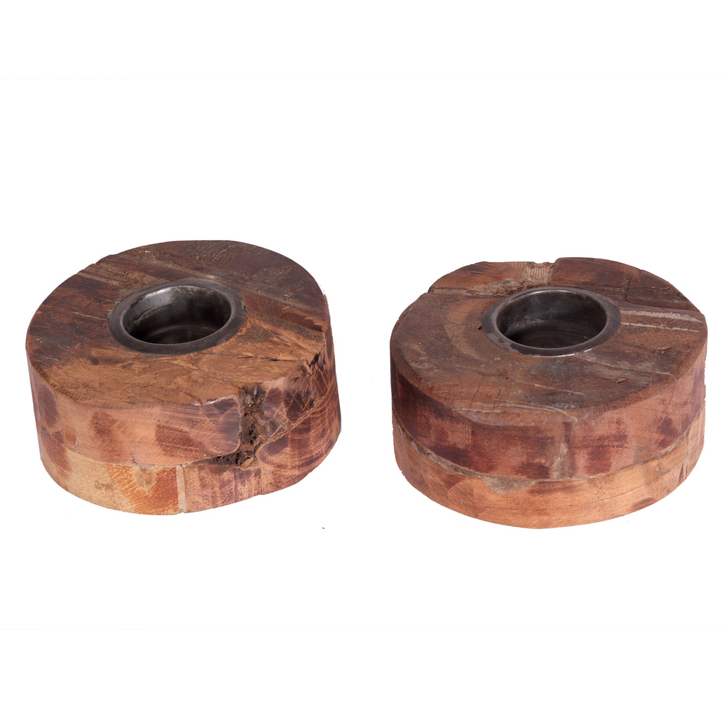 Teelichthalter recycle Holz