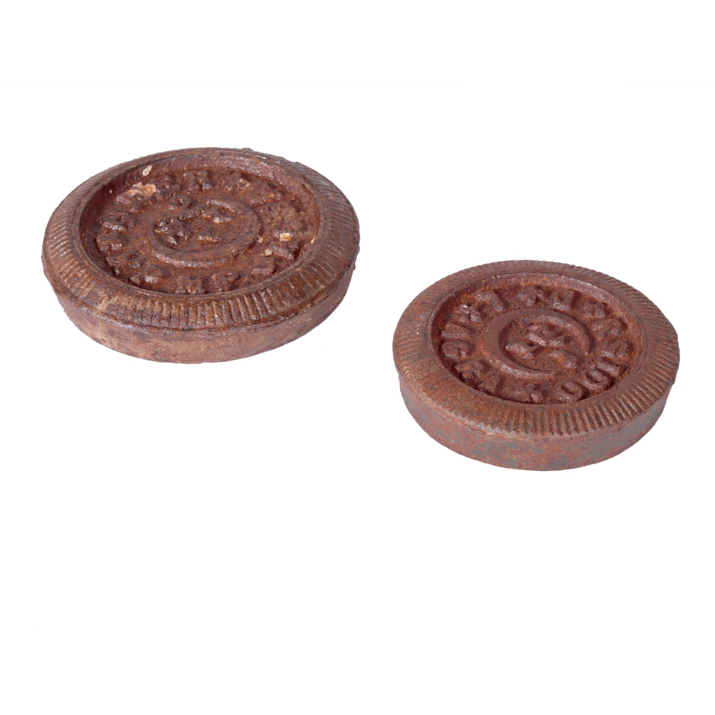 Vintage Eisengewicht Gusseisen aus Indien als Untersetzer - Unikate