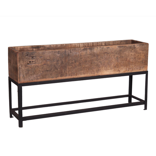 Pflanzkasten Blumenkasten aus recycle Holz mit Metallgestell