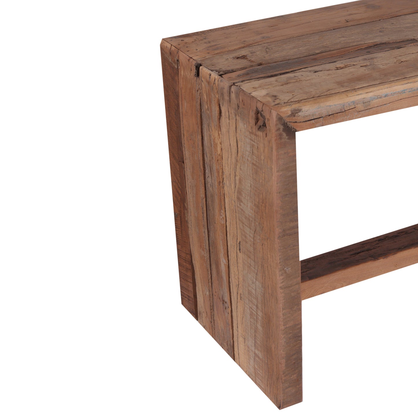 Bank U-Form Recycle Holz 120cm