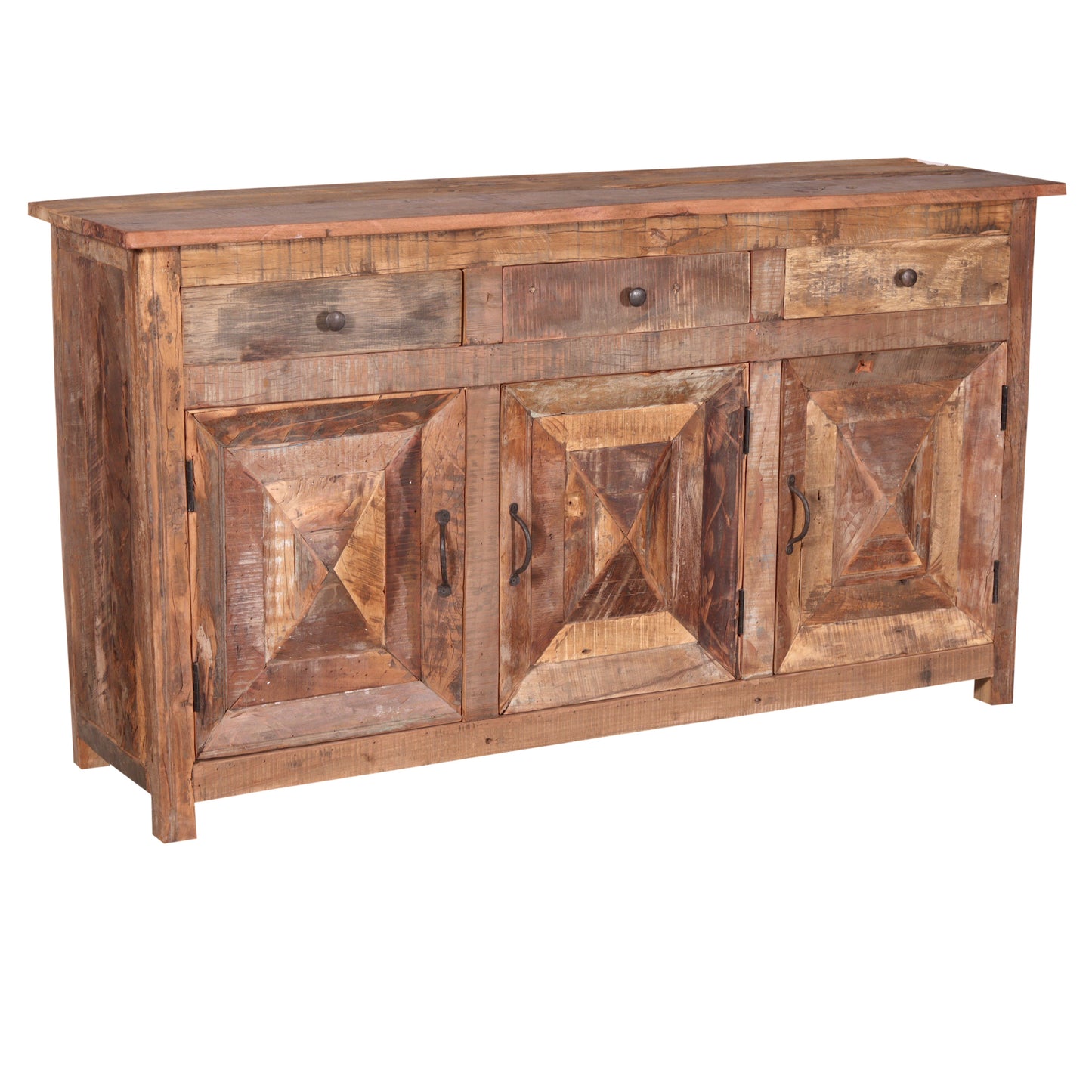 Sideboard >Dhana< Altholz mit 3 Türen & 3 Schubladen